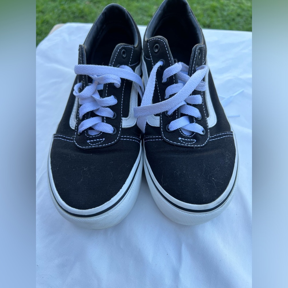 Black and White Canvas Sneakers